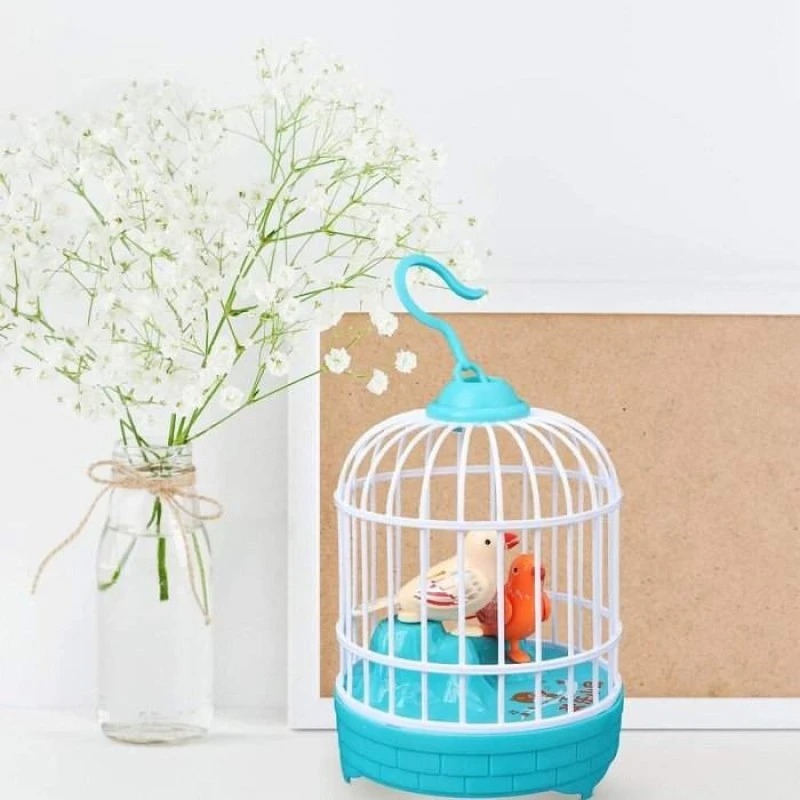 New Mini Bird with Cage Voice Control Electronic Toys for Children Novelty Induction Toy Funny Simulation Bird Singing Kids Toys
